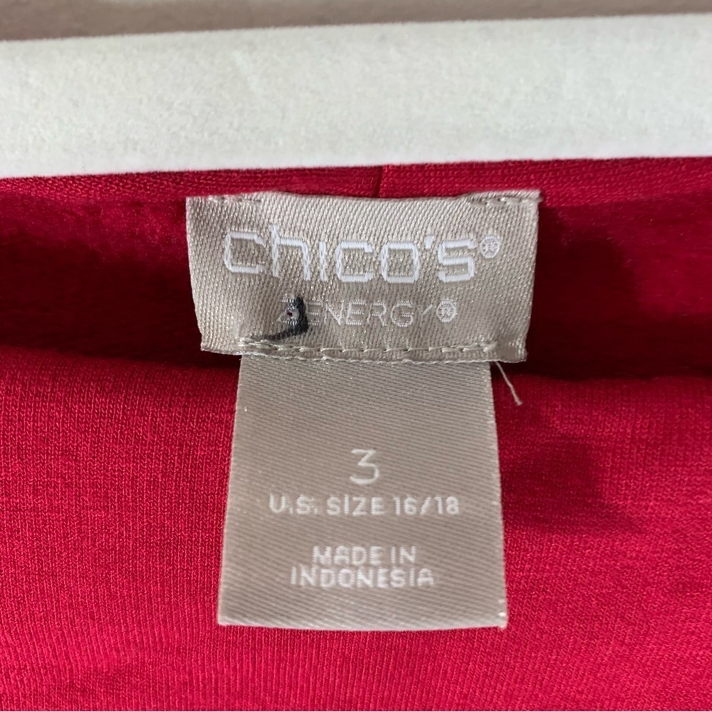 Chico's Zenergy Red Cozy Brushed Fleece Tunic - Picture 10 of 11